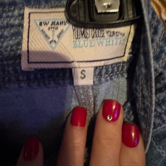 Blue white  jeans denim wrap skirt NWOT size small - Picture 5 of 5